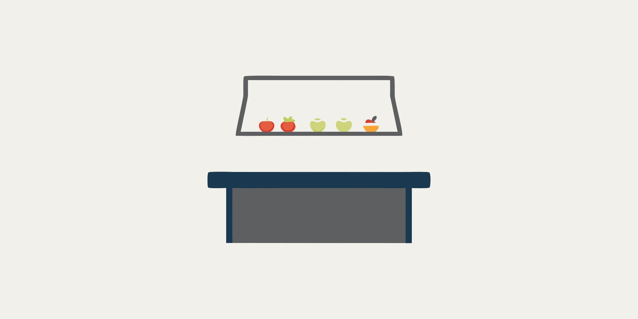 A supermarket checkout scale weighing fresh apples.
