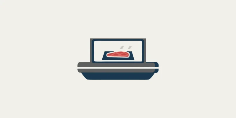 A commercial meat department scale accurately weighing a fresh cut of meat.