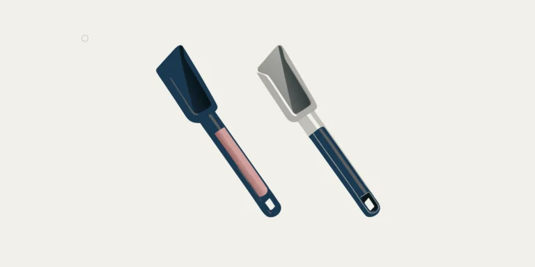 A pair of weighing scoops for accurately measuring ingredients by weight.