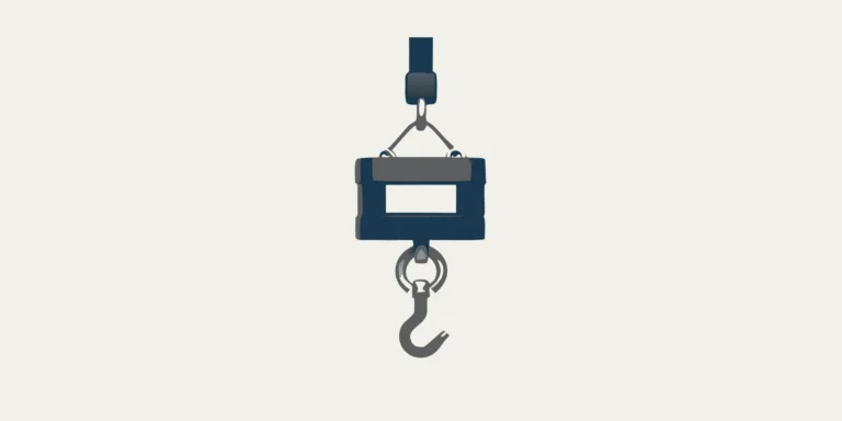 A 100kg hanging weighing scale with a sturdy hook.