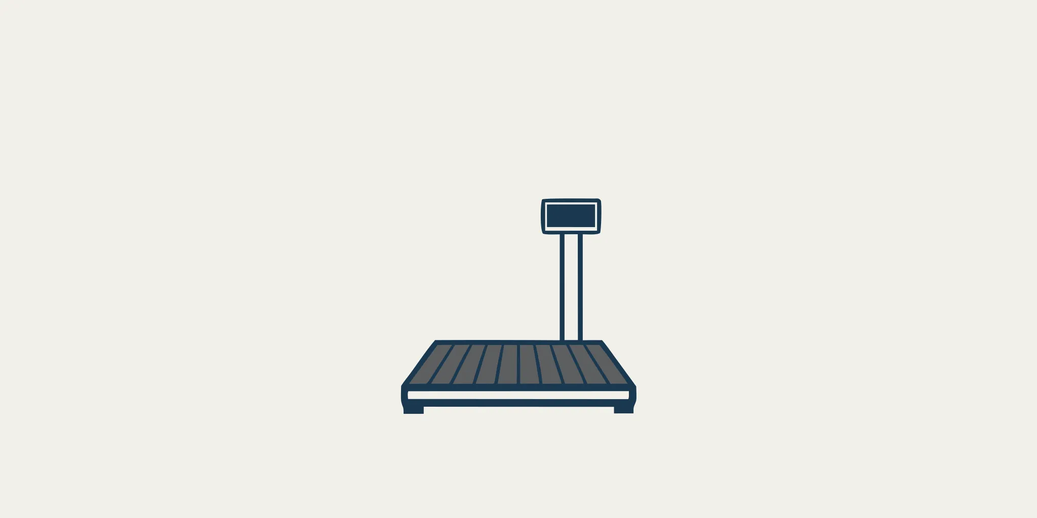 Industrial pallet scale with a digital display for accurate weighing.