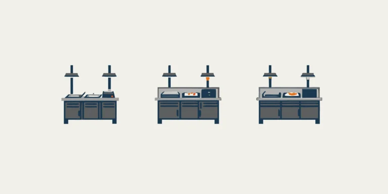 Matching restaurant chain scales across commercial prep stations