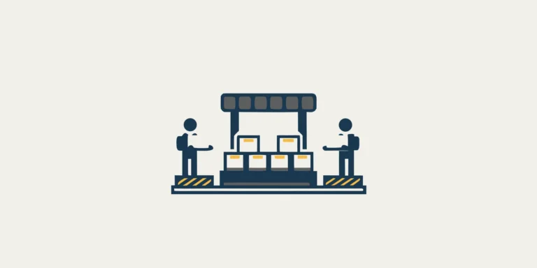 Industrial receiving scale on a warehouse dock for food distribution weighing